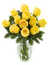 Mazzo di 12 rose gialle