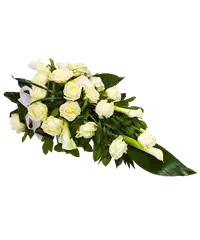 Composizione di fiori toni del bianco
